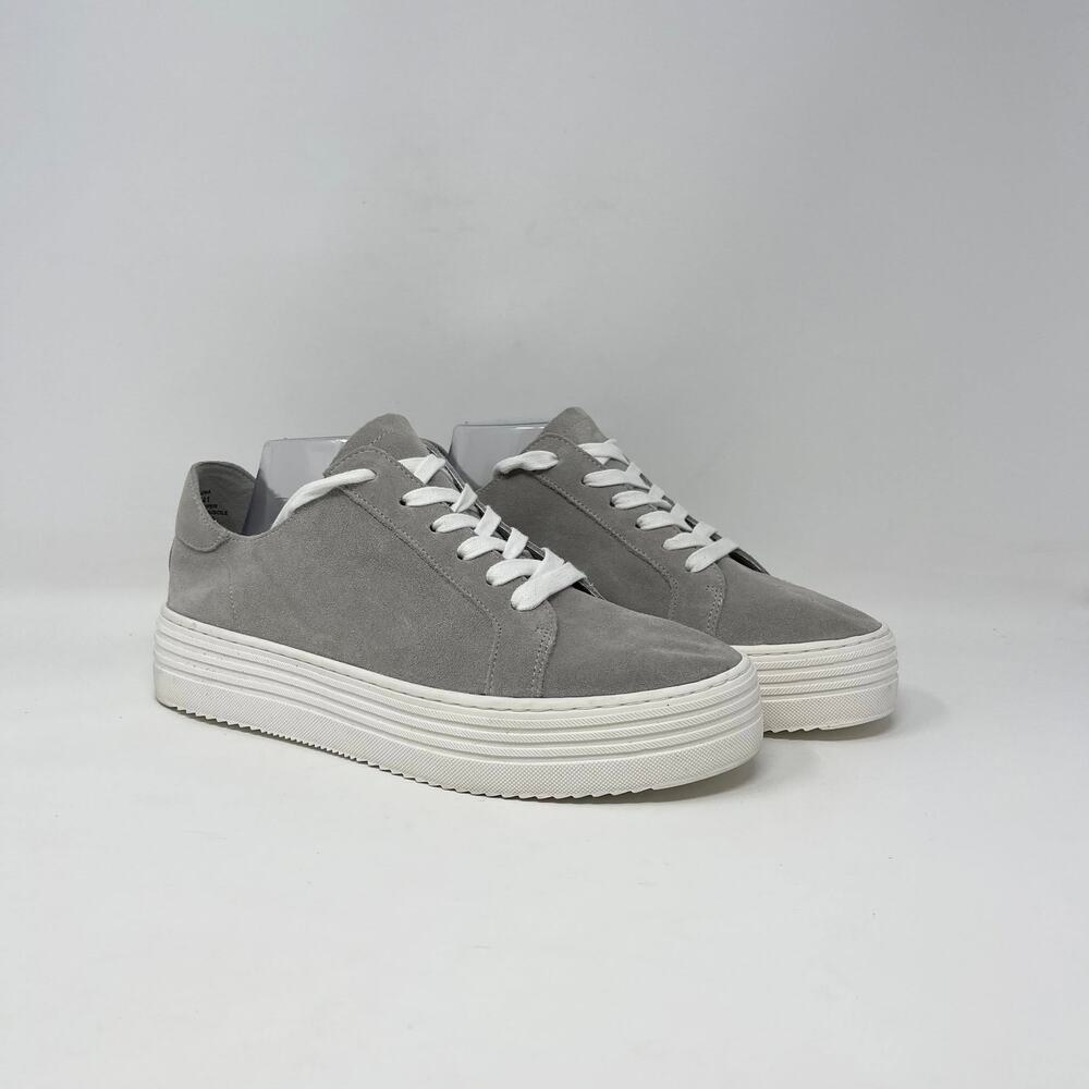 Crown Vintage Gamina Platform Sneaker‎ Womens 9.5M Gray Faux Suede Lace Up